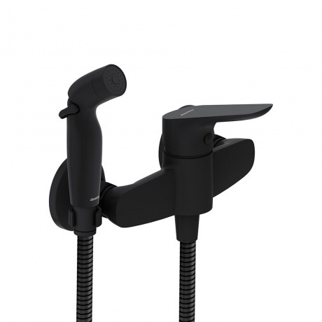 778000300 Jupiter смеситель с гигиеническим душем, чёрный - фото 2