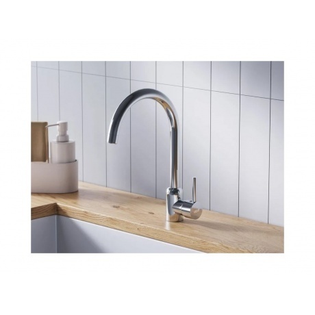 D3007000 Logic кухонный смеситель поворотный, хром - фото 3