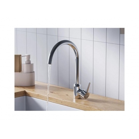 D3007000 Logic кухонный смеситель поворотный, хром - фото 4