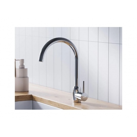 D3007000 Logic кухонный смеситель поворотный, хром - фото 6