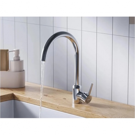 Смеситель кухонный поворотный Logic D3007000 хром - фото 4