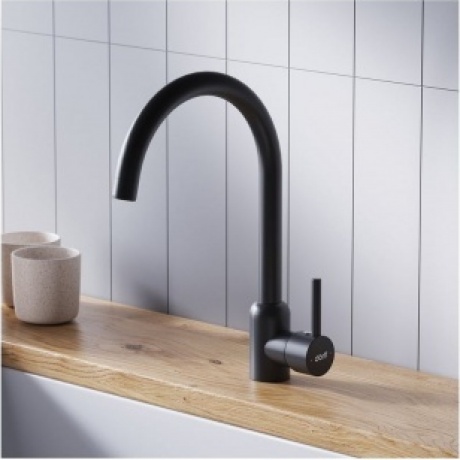 Смеситель кухонный поворотный Logic D3007022 черный - фото 3