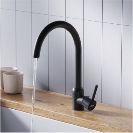 Смеситель кухонный поворотный Logic D3007022 черный - фото 4