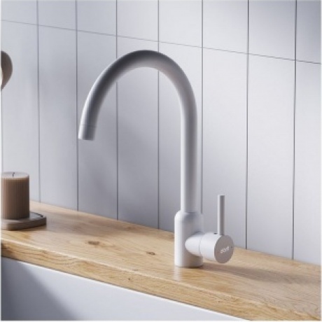 Смеситель кухонный поворотный Logic D3007033 белый - фото 4