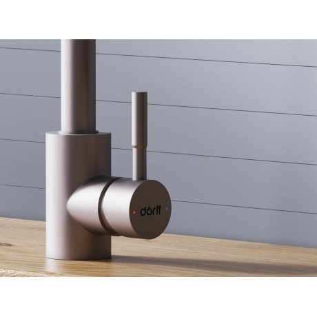 D3007511 Logic Кухонный смеситель  с вытягивающимся изливом, сатин - фото 4