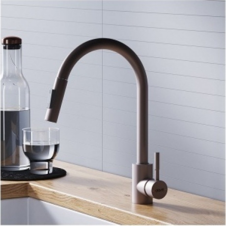 Смеситель кухонный с вытягивающимся изливом Logic D3007511 сатин - фото 8