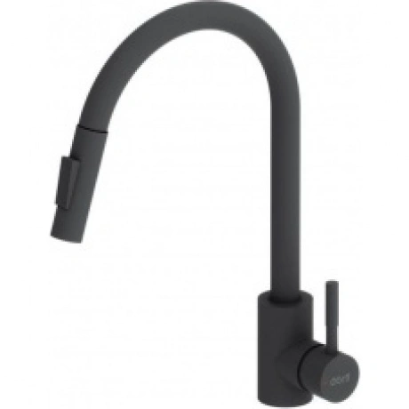 Смеситель кухонный с вытягивающимся изливом Logic D3007522 черны...