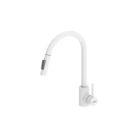 D3007533 Logic Кухонный смеситель  с вытягивающимся изливом, бел...