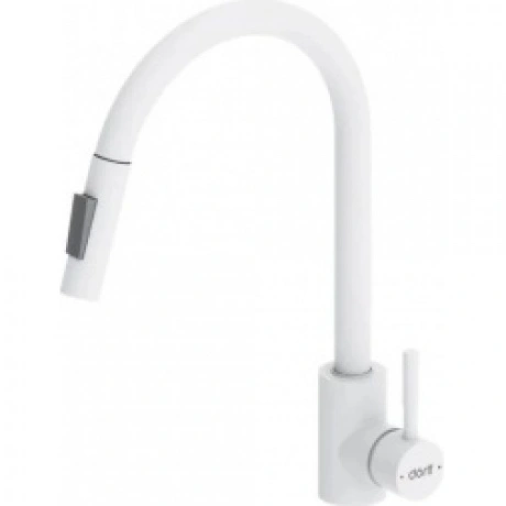 Смеситель кухонный с вытягивающимся изливом Logic D3007533 белый