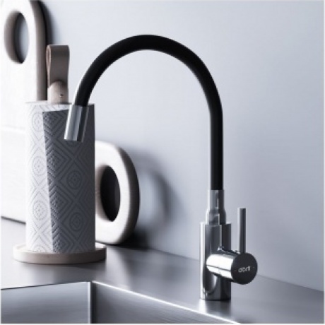Смеситель кухонный с гибким изливом Logic D3007622 черный - фото 4