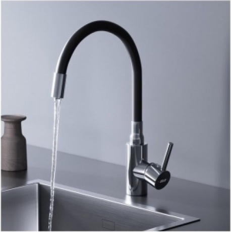 Смеситель кухонный с гибким изливом Logic D3007622 черный - фото 5