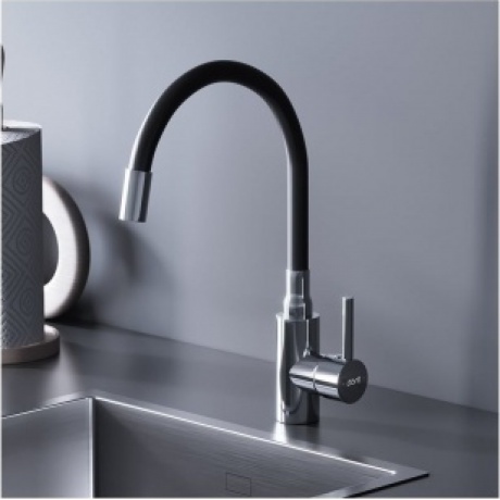 Смеситель кухонный с гибким изливом Logic D3007622 черный - фото 6