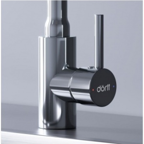 Смеситель кухонный с гибким изливом Logic D3007622 черный - фото 7