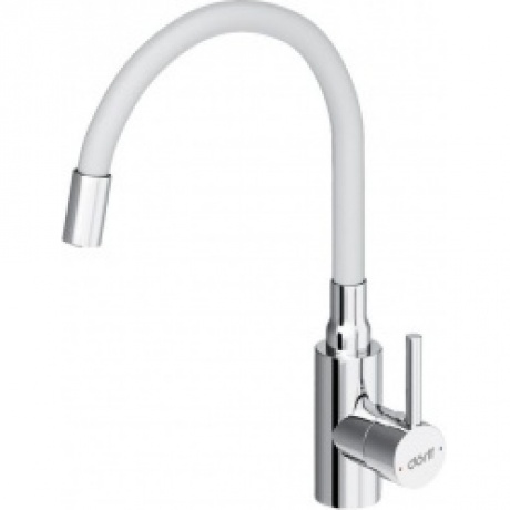 Смеситель кухонный с гибким изливом Logic D3007633 белый - фото 1