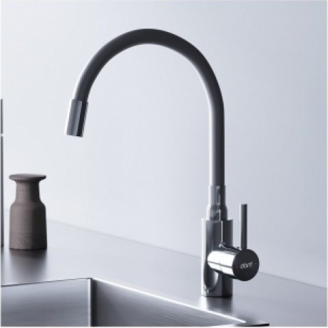 Смеситель кухонный с гибким изливом Logic D3007633 белый - фото 4