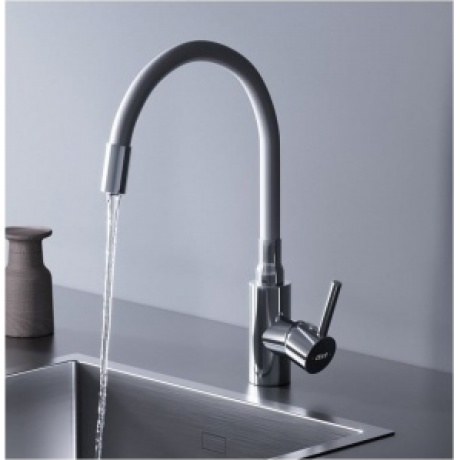 Смеситель кухонный с гибким изливом Logic D3007633 белый - фото 5