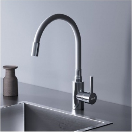 Смеситель кухонный с гибким изливом Logic D3007633 белый - фото 6