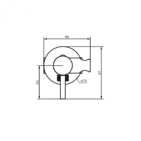 D3075000 Logic смеситель с гигиеническим душем, встроенный, цвет хром - фото 2