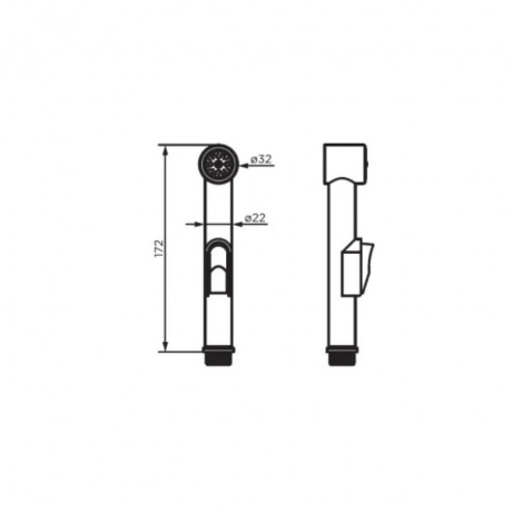D3075000 Logic смеситель с гигиеническим душем, встроенный, цвет хром - фото 4