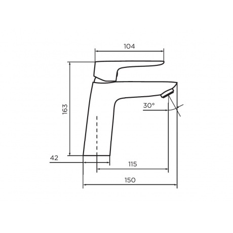 D40102122 Prime new cмеситель для умывальника, черный - фото 2