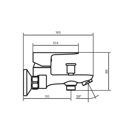 D4011022 Prime new cмеситель для ванны и душа, черный - фото 2