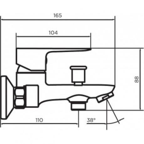 Смеситель для ванны Dorff Prime NEW D4011022 черный - фото 2