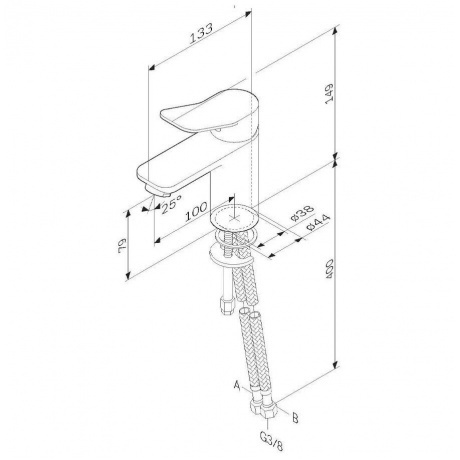 Смеситель для умывальника AM.PM X-Joy F85A02133 белый - фото 2