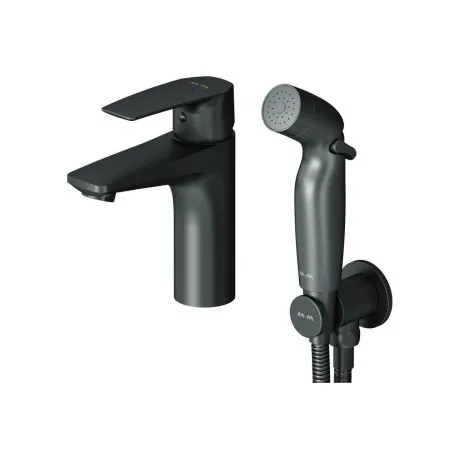 Смеситель для умывальника с гиг. душем AM.PM Gem F90A03022 черны...