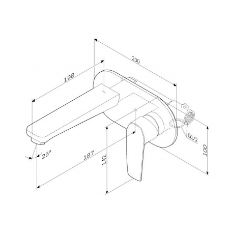 Смеситель для умывальника настенный AM.PM Gem F90A72200 хром - фото 2