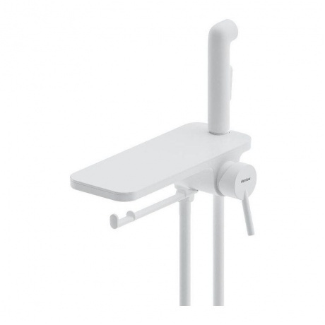 

Монтируемый в стену смеситель Damixa Jupiter 773500200 с гигиеническим душем и полкой, белый