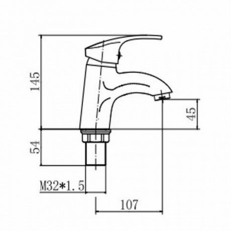 Смеситель для умывальника FASHUN хром (A1021) - фото 2
