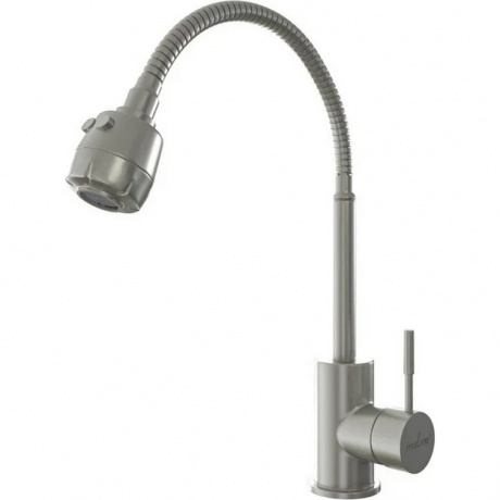 

Смеситель для кухни 35k MIXLINE MLSS-0302 гибкий металлический излив (505148)