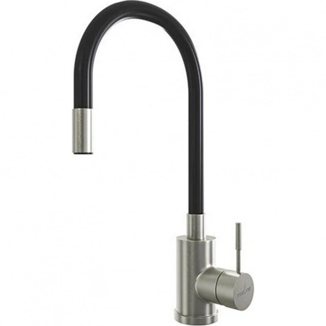 Смеситель для кухни 35k MIXLINE MLSS-0325 ЧЕРНЫЙ гибкий силиконо...