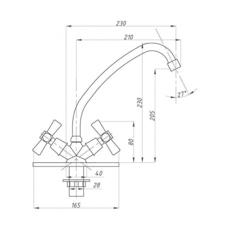 Смеситель для кухни FAUZT (FZs-223-18) - фото 2