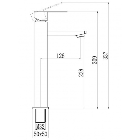 Смеситель для умывальника из нержавеющей стали Savol (S-SUS2001) - фото 2