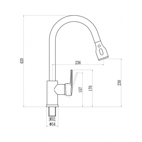 Смеситель для кухонной мойки Savol (S-002801L) - фото 2