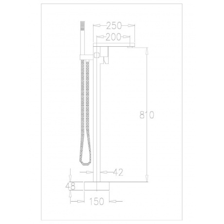 Смеситель для ванны Savol напольный (S-SUS8803H) - фото 2