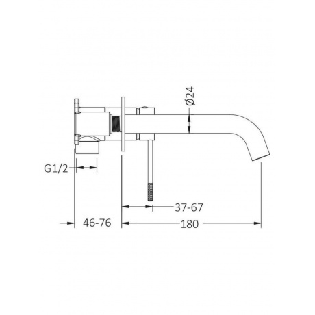 Смеситель для раковины встроенный Timo Saona черный (2372/03SM) - фото 2