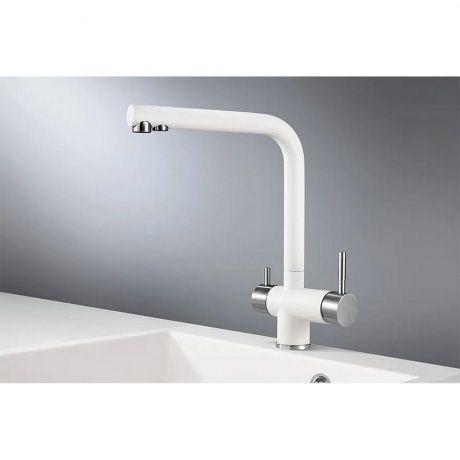 Смеситель для кухни GRANULA (2305, АРКТИК (БЕЛЫЙ)) - фото 1