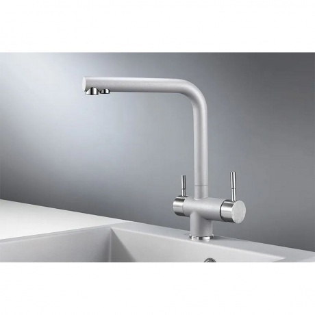 Смеситель для кухни GRANULA (2305, АЛЮМИНИУМ)