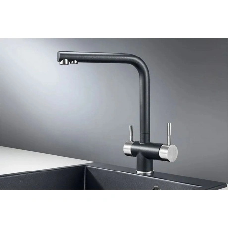 Смеситель для кухни GRANULA (2305, ШВАРЦ)