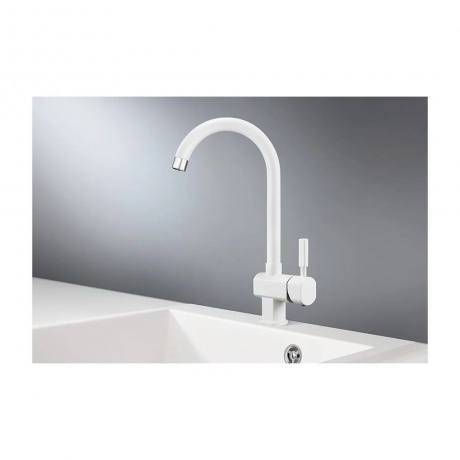 Смеситель для кухни GRANULA Standart (31-ST, БЕЛЫЙ) - фото 3