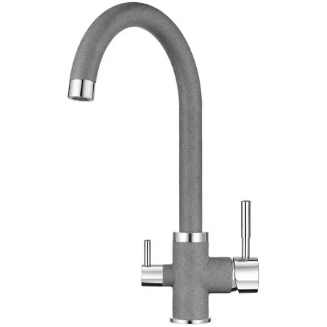 Смеситель для кухни GRANULA (2168, ГРАФИТ)