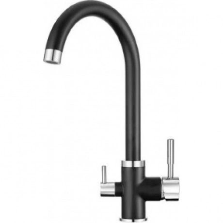 Смеситель для кухни GRANULA (2168, ШВАРЦ)