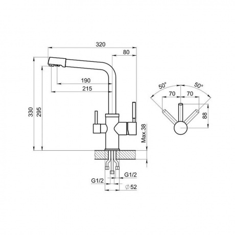 Смеситель для кухни GRANULA (2015, ГРАФИТ) - фото 3