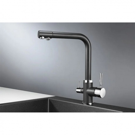Смеситель для кухни GRANULA (2015, ЧЁРНЫЙ) - фото 1