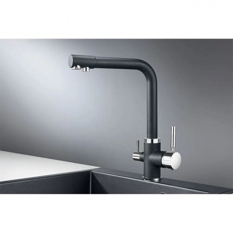 Смеситель для кухни GRANULA (2015, ШВАРЦ)