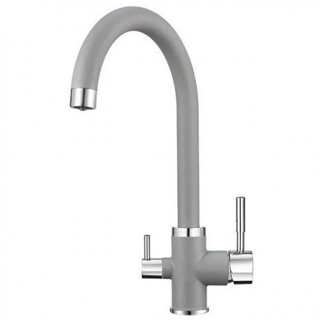 Смеситель для кухни GRANULA (2168, АЛЮМИНИУМ)