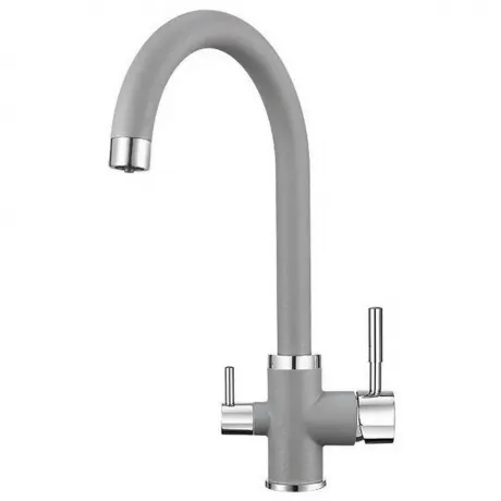 Смеситель для кухни GRANULA (2168, АЛЮМИНИУМ)