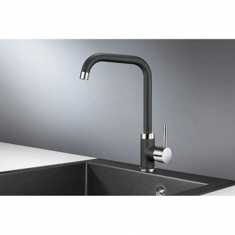 Смеситель для кухни GRANULA (0041, ЧЁРНЫЙ) - фото 2